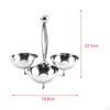 Condiment Serving Bowl Bowls Set Side Dish Condiments Chip Dips Stainless Steel 3