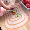Cut Fruit Backing Board Frosted Classification Cutting Board Kitchen Chopping Board Plastic Cut Fruit Board Household Non-slip Sheet Transparent