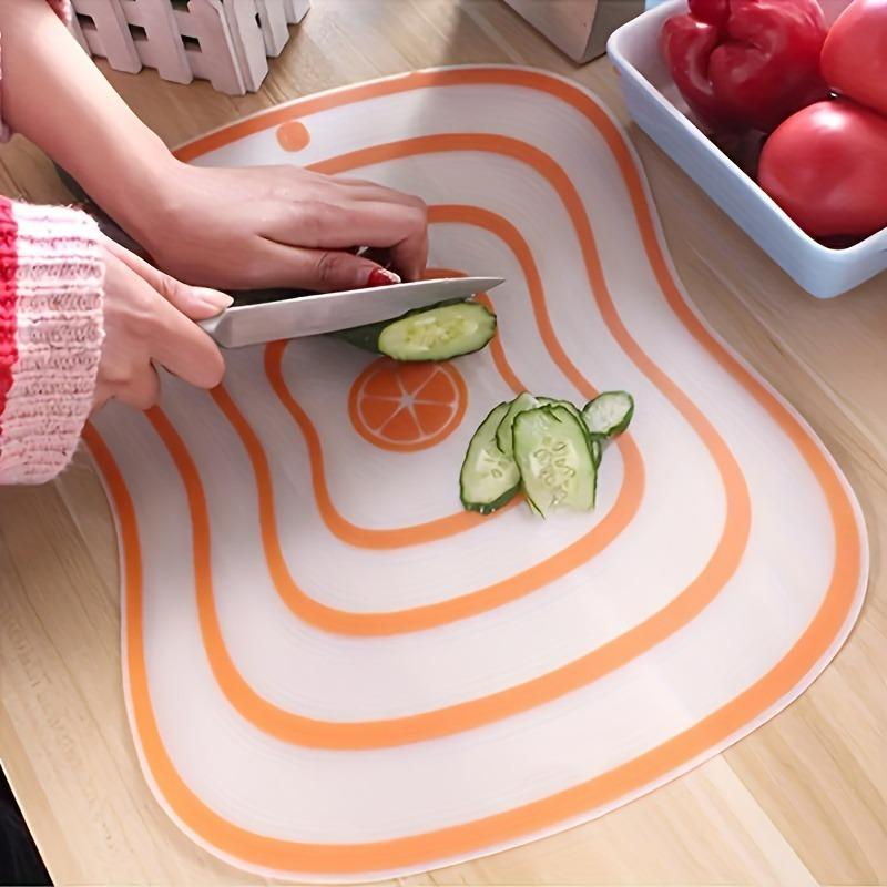 Cut Fruit Backing Board Frosted Classification Cutting Board Kitchen Chopping Board Plastic Cut Fruit Board Household Non-slip Sheet Transparent