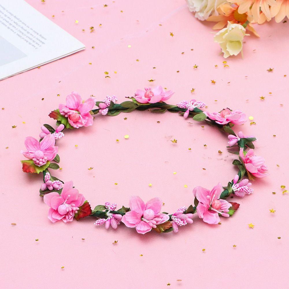 Flowers Leaves Headbands Bohemia Garland Flower Crown Girls Floral Wreath Bridal Halo Headpiece
