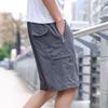 Men's Breathable Shorts Solid Color Drawstring Waist with Zipper Pockets Casual Summer Wear