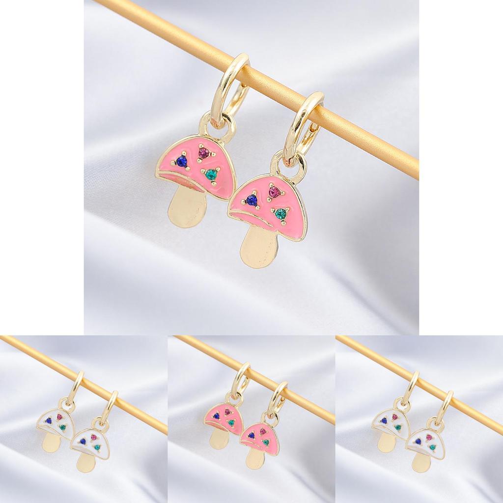 Stylish Multicolor Plated Mushroom Earrings For Women Perfect For All Occasions