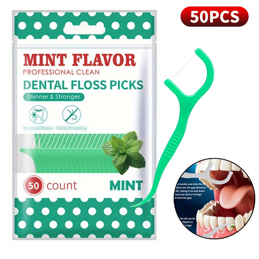 

300/150/50PCS peppermint dental floss stick, a tool for cleaning between teeth, a must-have after meals, super affordable