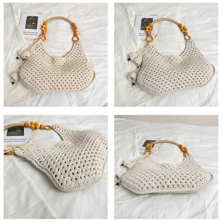 Hand Crocheted Hollow Underarm Bag Women's Shoulder Bag
