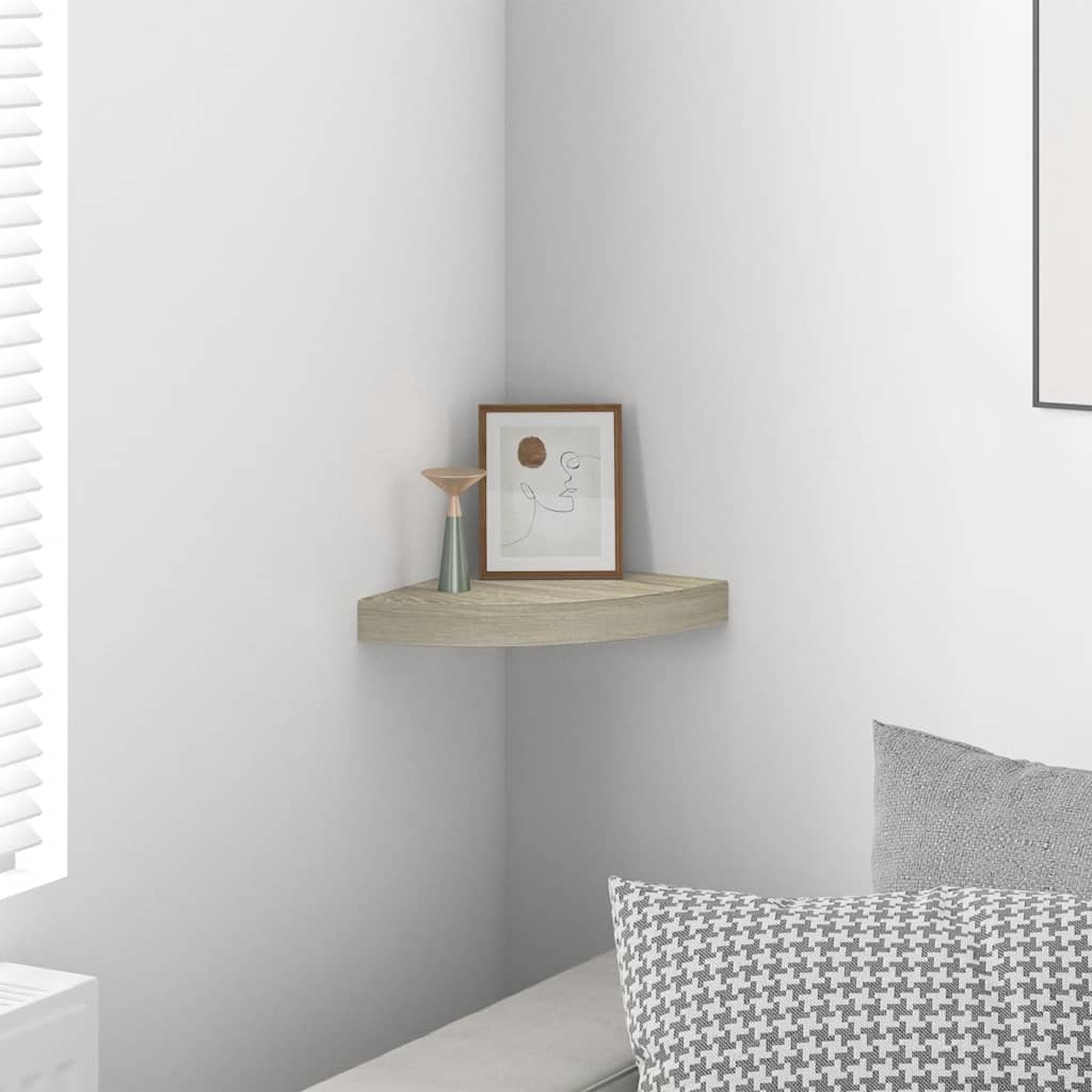 Vidaxl Eck-Schweberegal Eichen-Optik 25X25x3,8 Cm Mdf - Bild 3