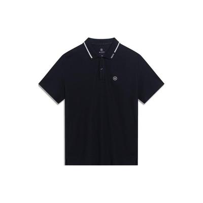 Li Ning Wade Series Minimalist Casual Sports Polo Shirt Men Tops Black APLU257-1