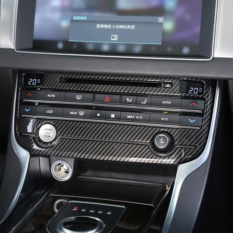 For Jaguar XE XF XFL F-PACE F Pace 2016 2017 2018 Car Carbon Fiber Air Conditioning Center Mode Button Frame Trim Accessories