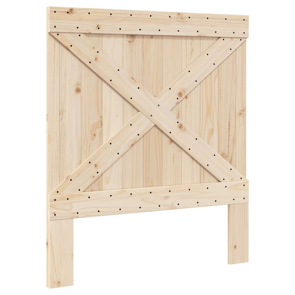 Vidaxl Rama Łóżka Z Wezgłowiem, 90X200 Cm, Lite Drewno Sosnowe