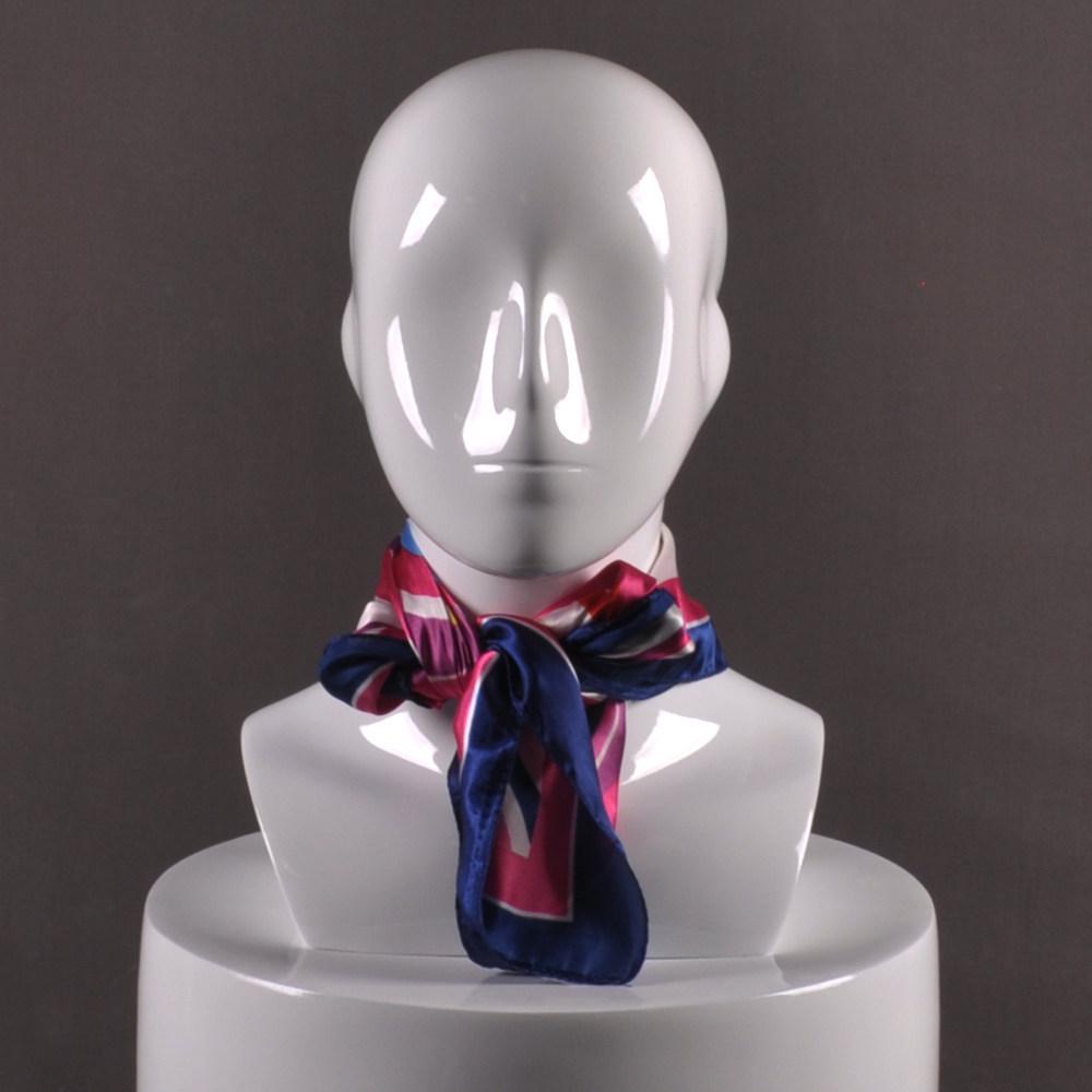 Fabric-Wrapped Mannequin Head for Jewelry, Hats, and Scarves - Pin-Friendly Display Model