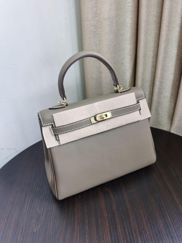 Top Grain Cowhide Kelly High-End Women's Genuine Leather Handbag/Shoulder Crossbody Bag