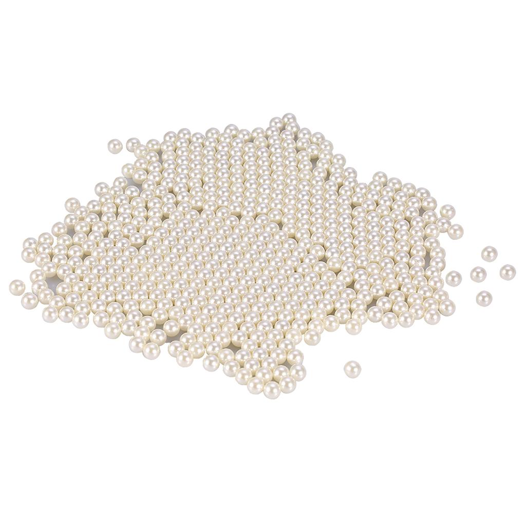 1300PCS Bag Artificial Pearls Beads Decoration For Brush Holder Makeup Organizer(White)