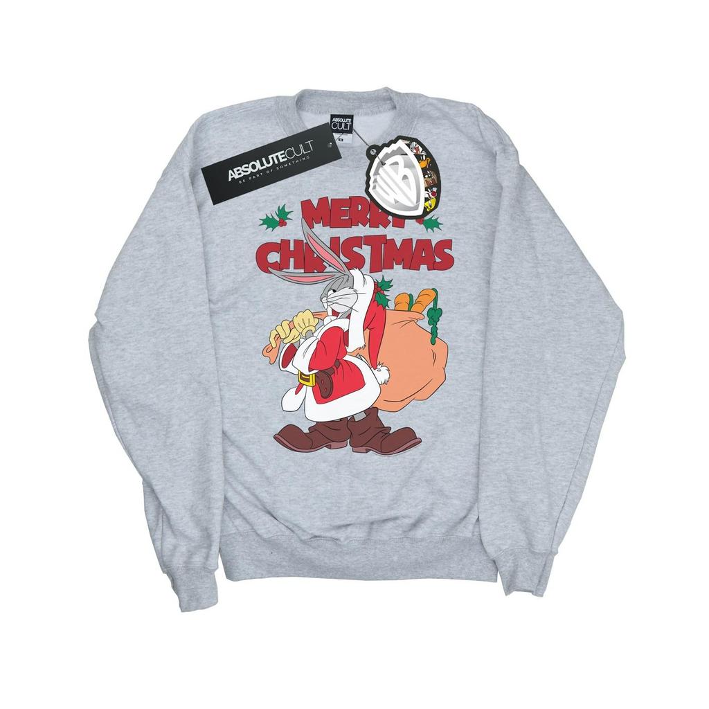 Looney Tunes Mens Santa Bugs Bunny Sweatshirt