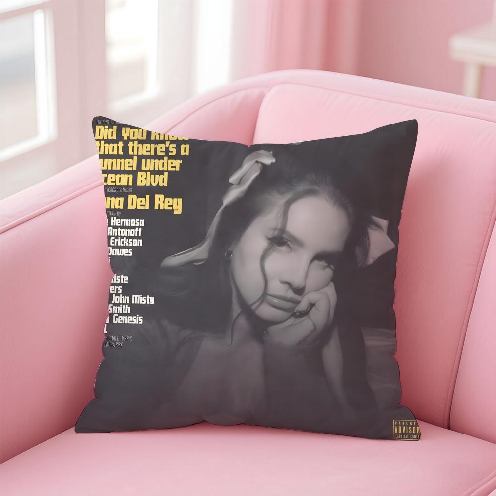 Singer Music Lana Del ReyR Cushion Cover Pillow Case Soft Skin Friendly Fabric  Concealed Zipper
