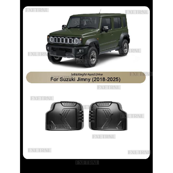 For Suzuki Jimny JB64 JB74 2018 2019 2020 2021 2022 2023 2024 2025 Matte black Car Rearview Mirror Trim Cover LHD RHD ABS 1Pair