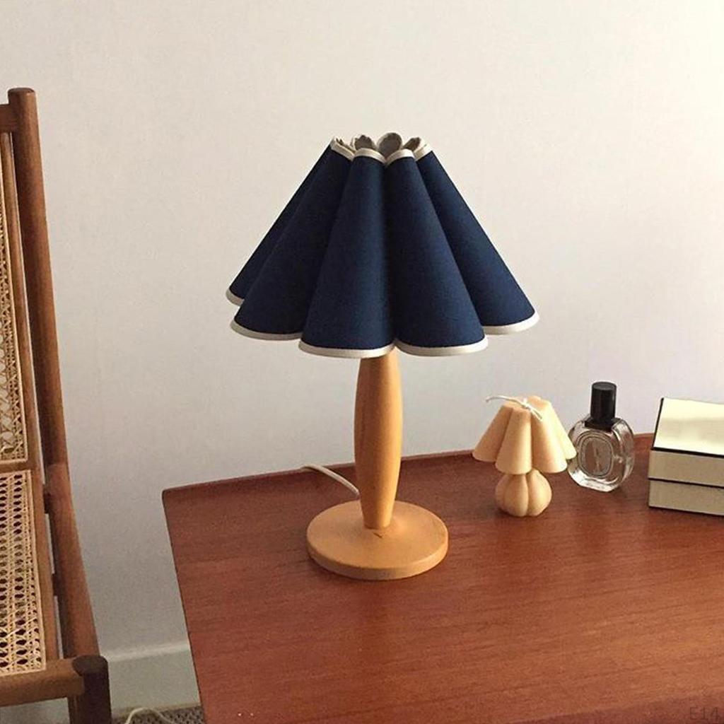 Modern Bedside Nightstand Lamps 14.17inch with PP folding washable Shades for Bedroom Guestroom