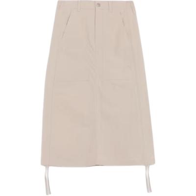 Yona Solid Color Comfortable Fashion Versatile Casual Long Skirt Women Skirts Desert-Dust 628181-68