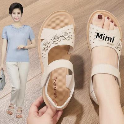 Noile sandale antiderapante cu talpă moale pentru femeile de vârstă mijlocie din 2025 - îmbrăcăminte confortabilă de vară pentru exterior
