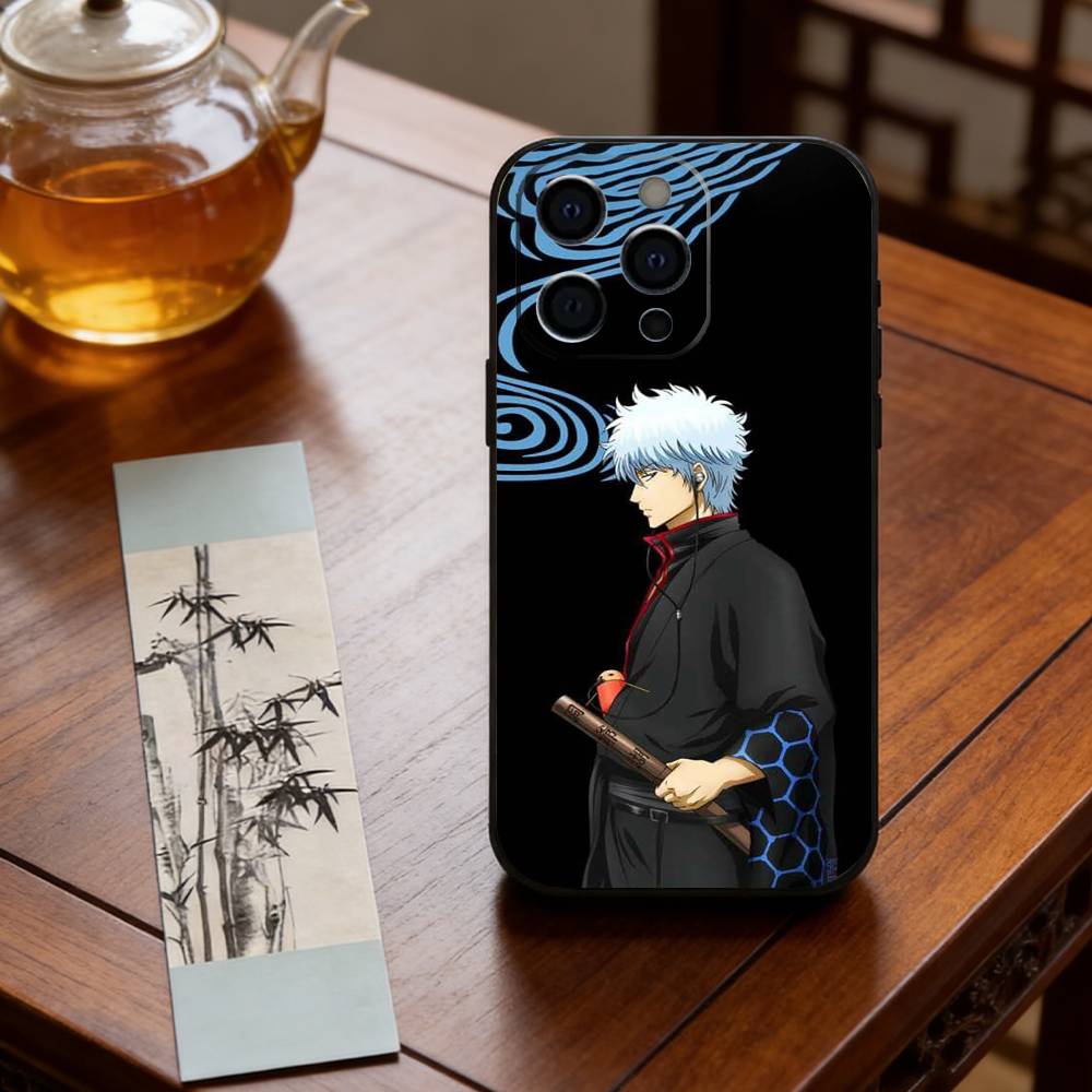 Anime G-Gintama Phone Case For iPhone 17, 16,15,14,13,12,11 Plus,Pro Max, Others Soft Black Cover iPhone13