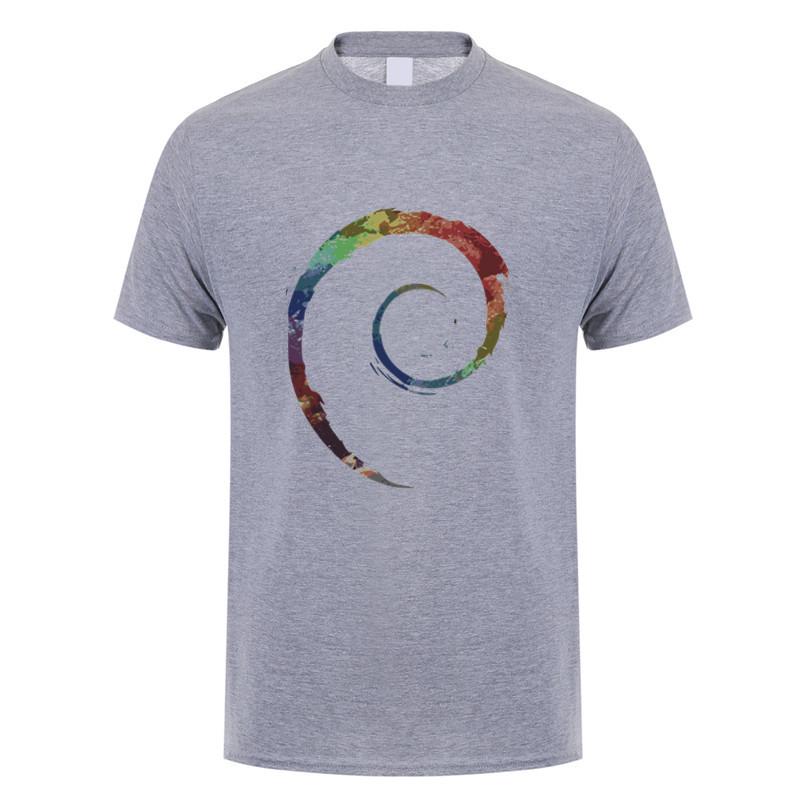 T-shirt Debian Unisex Casual Cotone Manica Corta Estate Sistema Operativo Linux Magliette Unisex Top