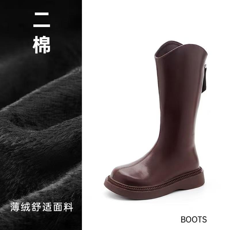 Girls boots children Martin boots 2025 new baby princess girl model catwalk high leather boots