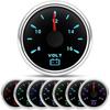 HD 52mm Digital Pointer Car Boat Voltmeter Auto Volt Indicator Voltage Gauge 12V/24V Car Volt Gauge 8~16V with 7 Color Backlight