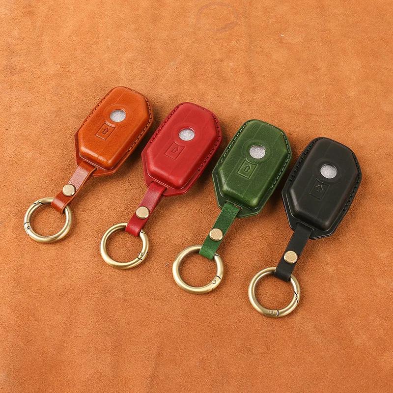 For BMW Motorcycle Leather Key Cover Waterbird R1250GS ADV C400gt 750gt Car Key Modification Decorative Protective Cover