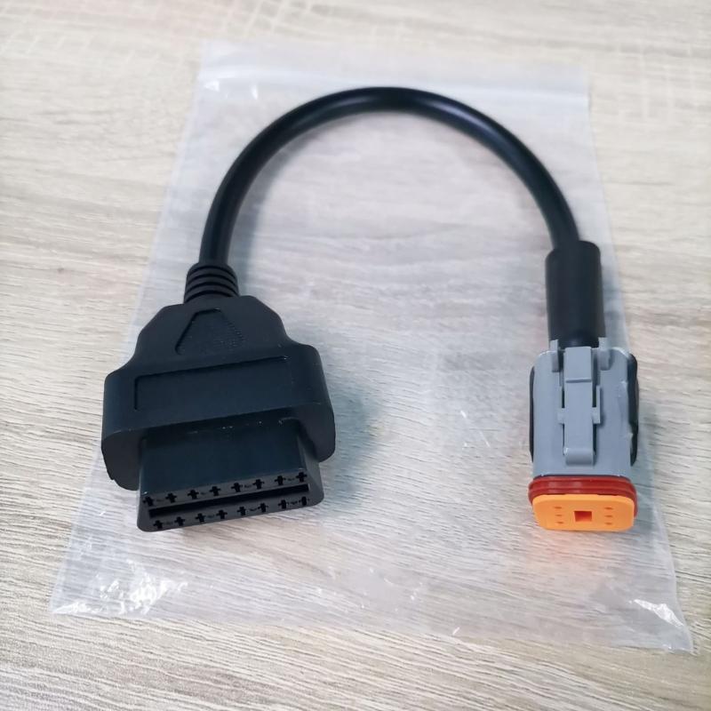 Motorrad OBD Diagnose-Scanner Kabeladapter für 6+4Pin Stecker Schnelles Datenübertragungswerkzeug Echtzeit-Datenübertragung