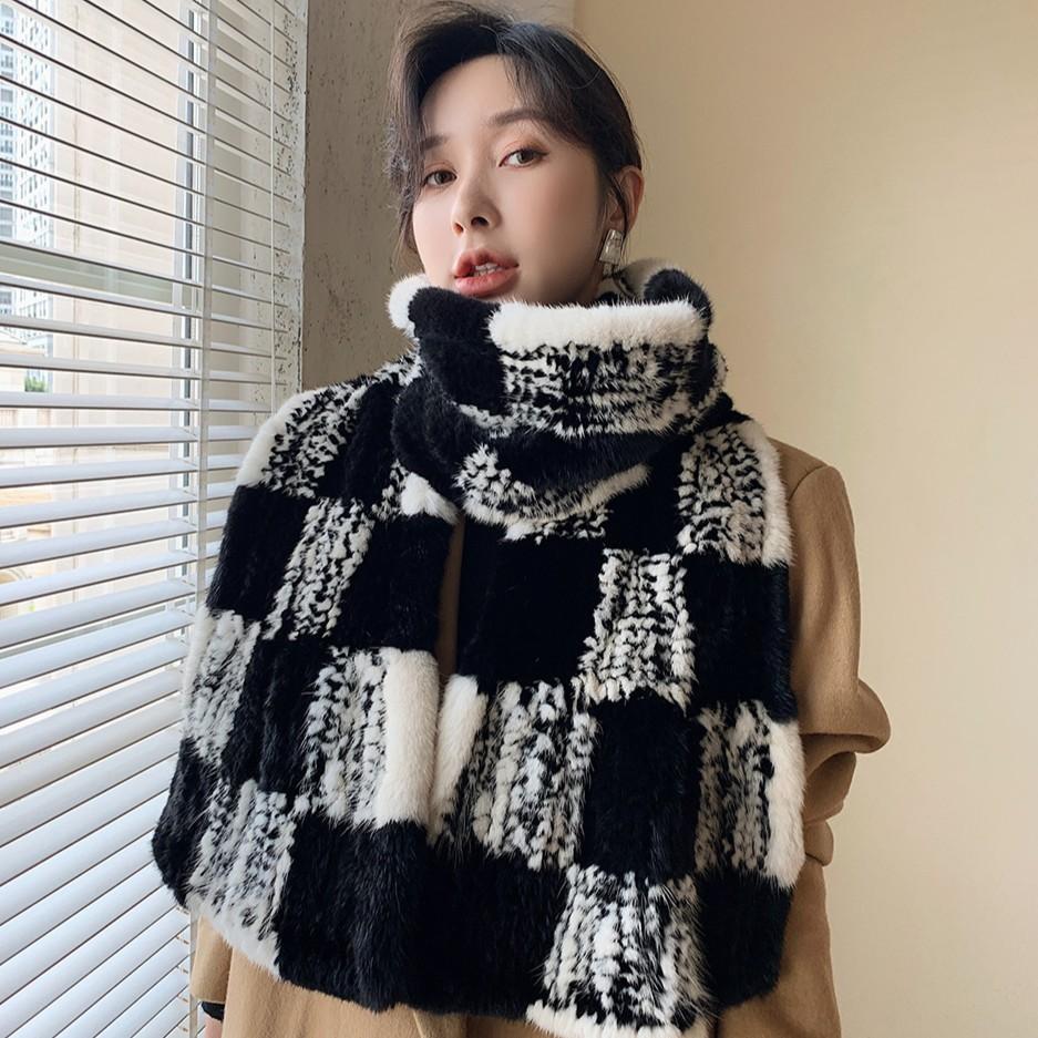 New Arrival Women s Genuine Mink Fur Scarf Soft Fluffy Winter Accessory Non-Itchy ZDFURS Fashion Outdoor