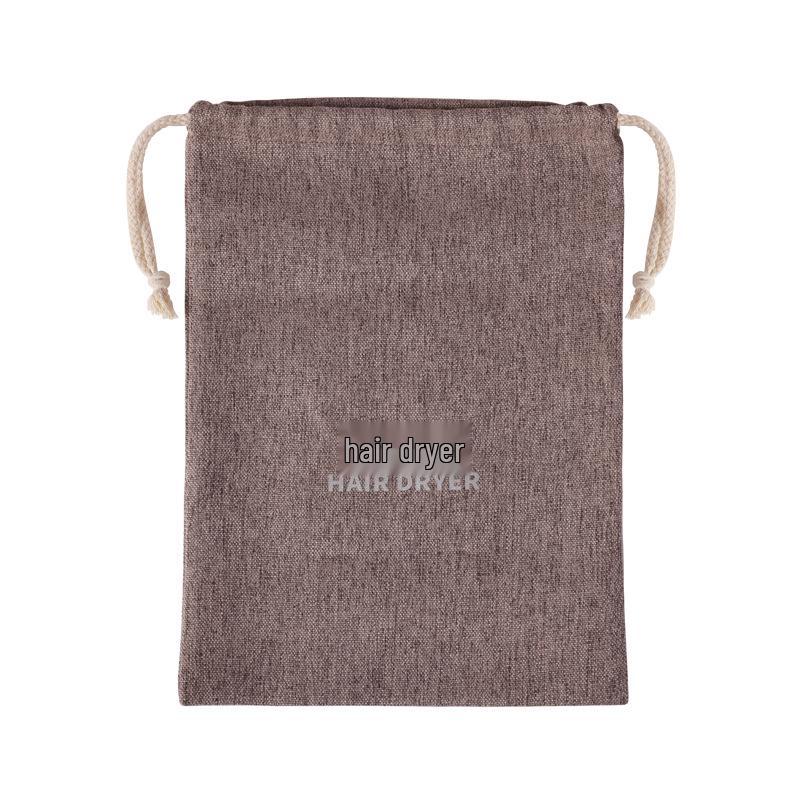 Velvet Hotel Hair Dryer Storage Bag - Dustproof, Drawstring Closure, Ideal for Guest Rooms and Laundry.