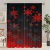 Christmas Tree Snowflake Pattern Printed Curtains Decorations Home Room Set Of 2 Made Polyester