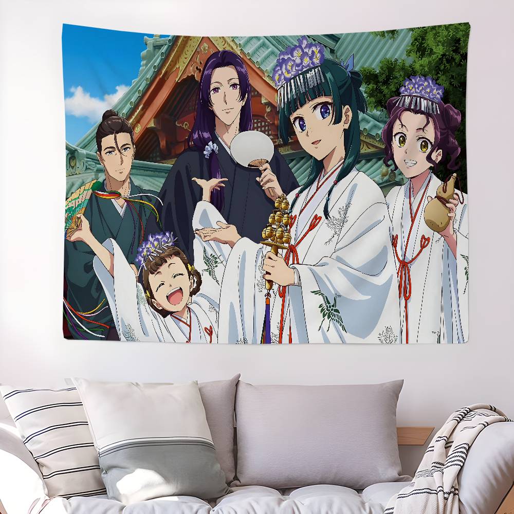 Anime The Apothecary Diaries Tapestry Art Printing Japanese Wall Tapestry Anime Wall Hanging Home Decor