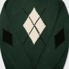AMFEAST Chunky Funky Argyle Sweater Green