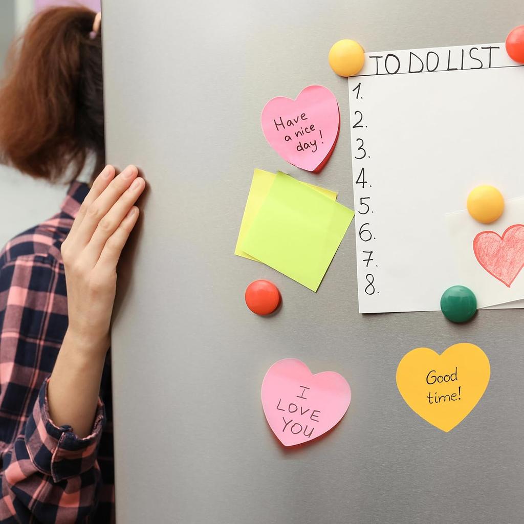 EOOUT Heart Sticky Notes, 16 Colors 60 Sheets/Pad, 960 Sheets Shape Sticky Pad, Cute Memo Pads Colorful Self-Sticky Note Pads for Valentine Gifts