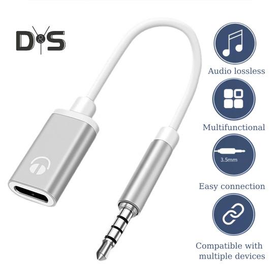3.5MM Male To Female Type C Audio Cable Headphone Adapter for Mp3 Player Laptop Tablets Noise Cancelling Lossless Audio Headset Adapter
