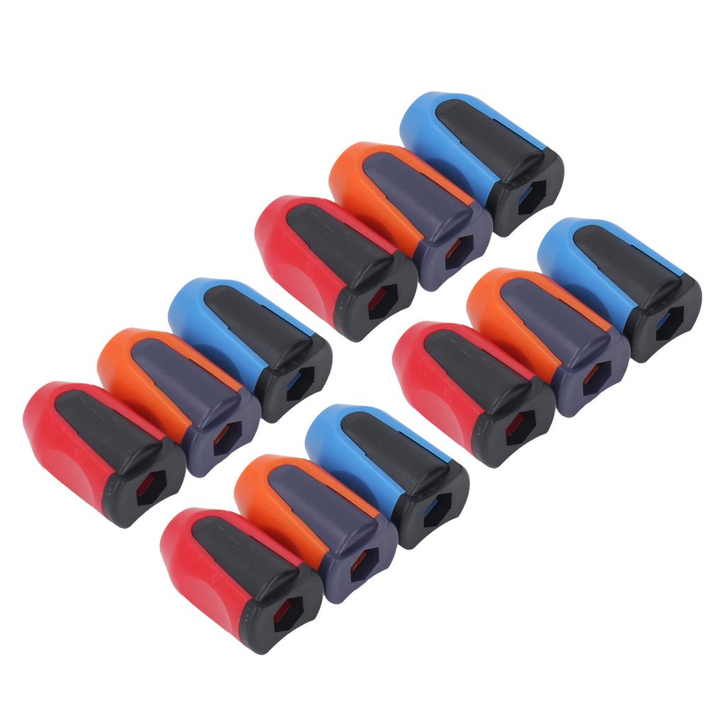 12PCS Magnetic Screw Rings ABS Plastic Magnet Suction Bit Holders for Hex Screwdriver Bits Red Yello