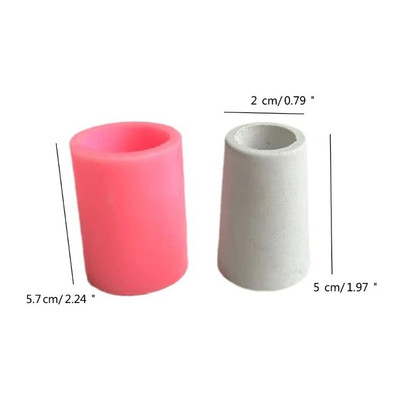 DIY Casting Mould Cylinders Candle Holder Silicone Crafts Pendants 3D Cylinders Holder Moulds Candle Decorations Tool