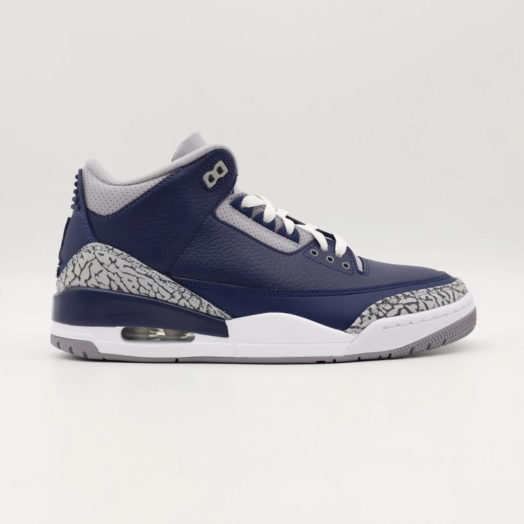 CT8532-401 Nike Air Jordan 3 Retro Midnight Navy Georgetown Grey Blue (Men's)