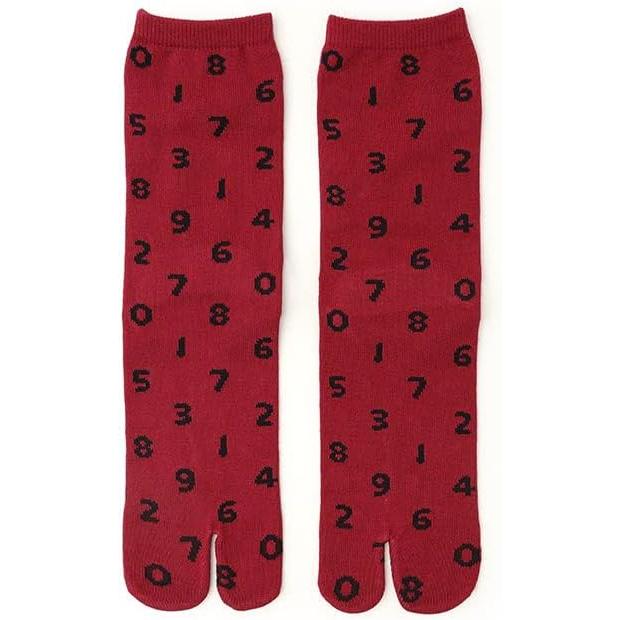 [SOU/SOU] Socks Tabi bottom (normal length)/SO-SU-U dark red