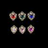 Engood 100Pcs Crystal Rhinestone Heart Button Sewing Trim Embellishment Craft DIY Jewelry Necklace Earring Pendants Accessories