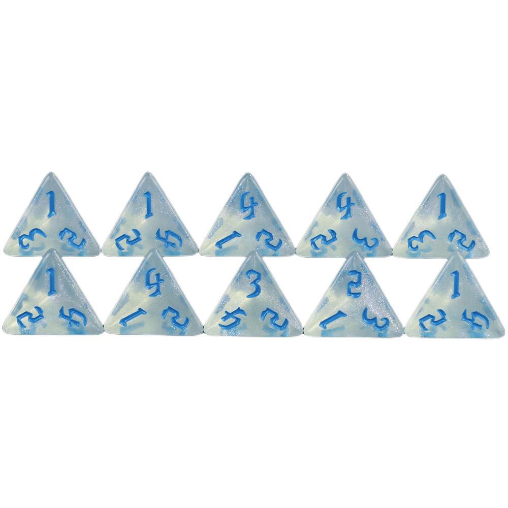 DND Dice 10pcs D4 Polyhedral Dice for DND RPG Running Team Table Board Game Props