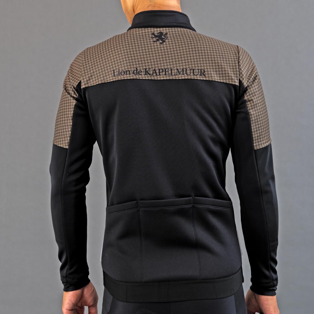 Lion De Kapelmuur Windproof Houndstooth Olive and Black Jacket, Pattern,