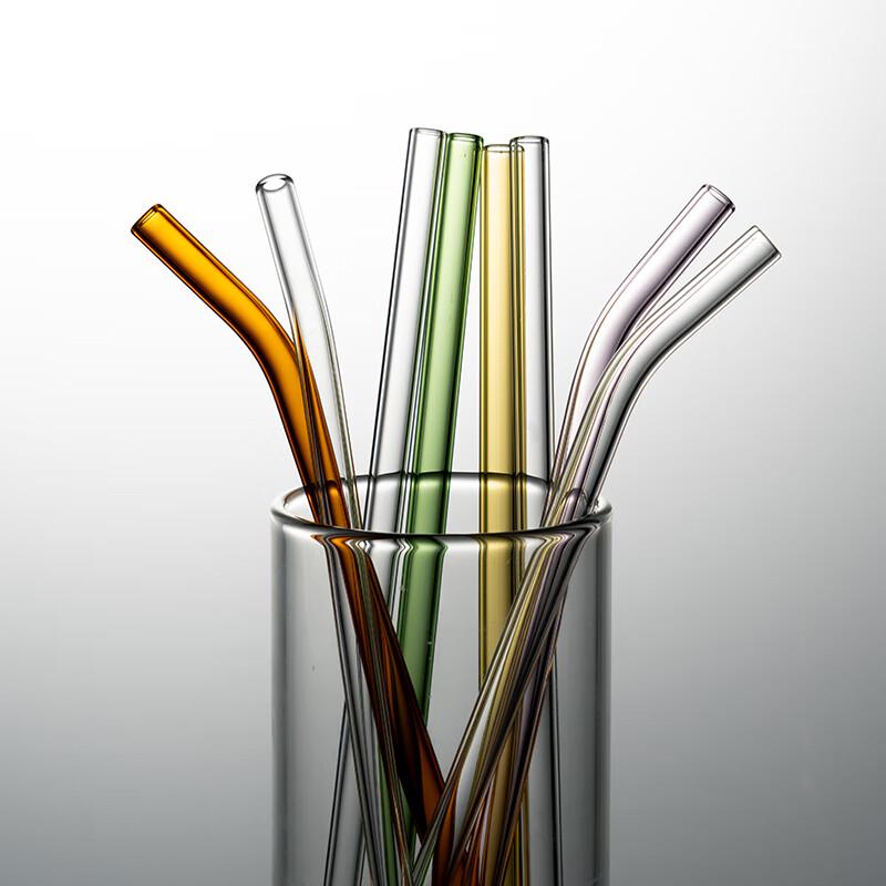 Onlycook Reusable Borosilicate Glass Drinking Straw