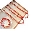 Vintage High Quality Vitreous Natural Chalcedony Agate Cross Double Clavicle Chain Necklace