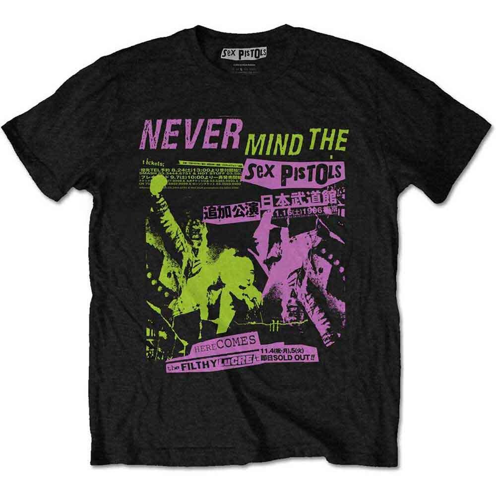 The Sex Pistols Japanese Poster T-Shirt Black New Unisex T-Shirt XXL