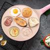 Padella in lega di alluminio a sette fori per animali, stampo per waffle, pancake, frittata, padella antiaderente per colazione, pentola per uova