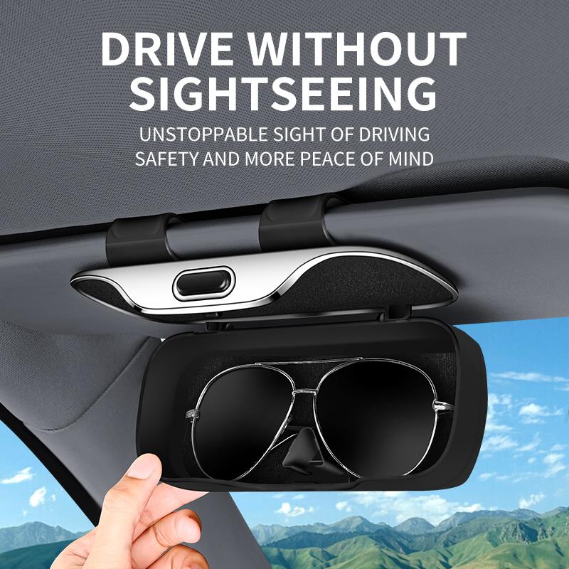 Car Visor Glasses Case ABS Flocking Sunglasses Holder Organizer Clip for Kia Sportage Sorento K5 K3 Seltos Rio Carnival Ceed Etc