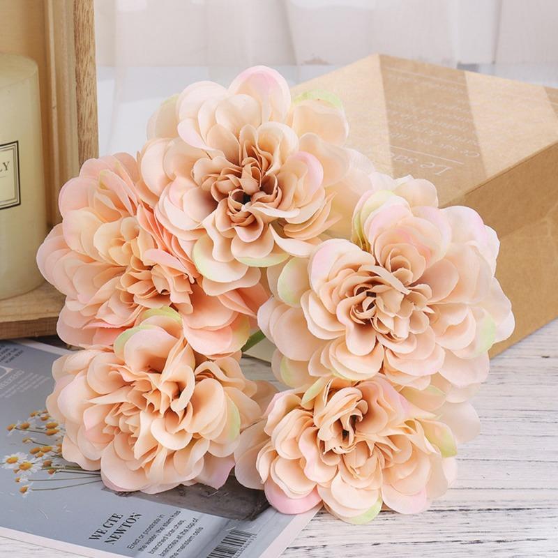 1 Mazzo di Peonie Artificiali Bouquet Matrimonio Casa Tavola Decorazione Fiori Finti per Casa Boho Matrimonio Centrotavola per Decorazione Vaso