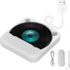 Portable Car CD Player with USB/AUX, External CD Player with Skip Prevention, Compact Plug-and-play CD Player for Cars Without CD Slot, Rechargeable, 