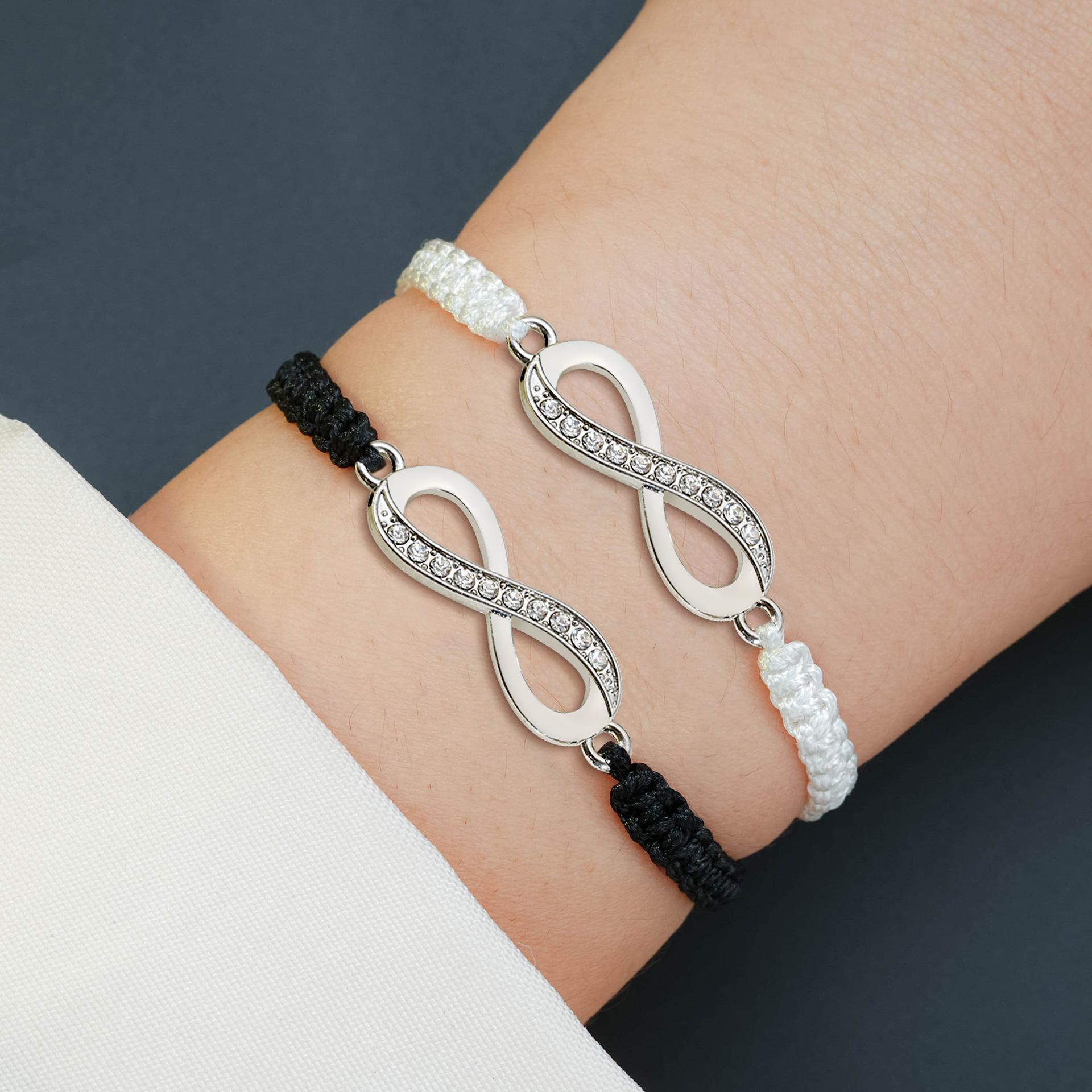 Веревка из нержавеющей стали Крест любовь Браслет для пар Плетеный браслет Крест Шарм Регулируемый Дружественный Подарок для женщин и мужчин