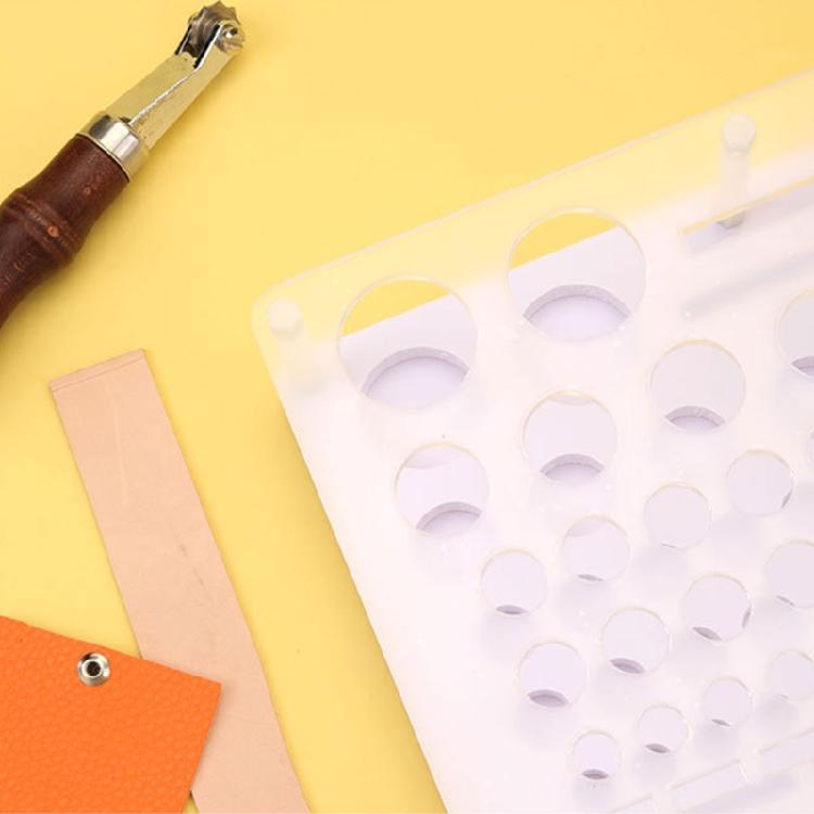 PVC Leather Tool Storage Rack with Multiple Holes Punch Craft Tool Organizer Shelf Suitable for Professional Technicians